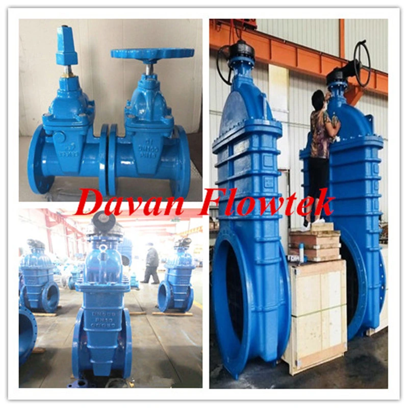 DN 1200 Ductile Iron Ggg50 Rubber Wedge Resilient Seat Gear Operated Water P16 DIN Standard Gate Valve