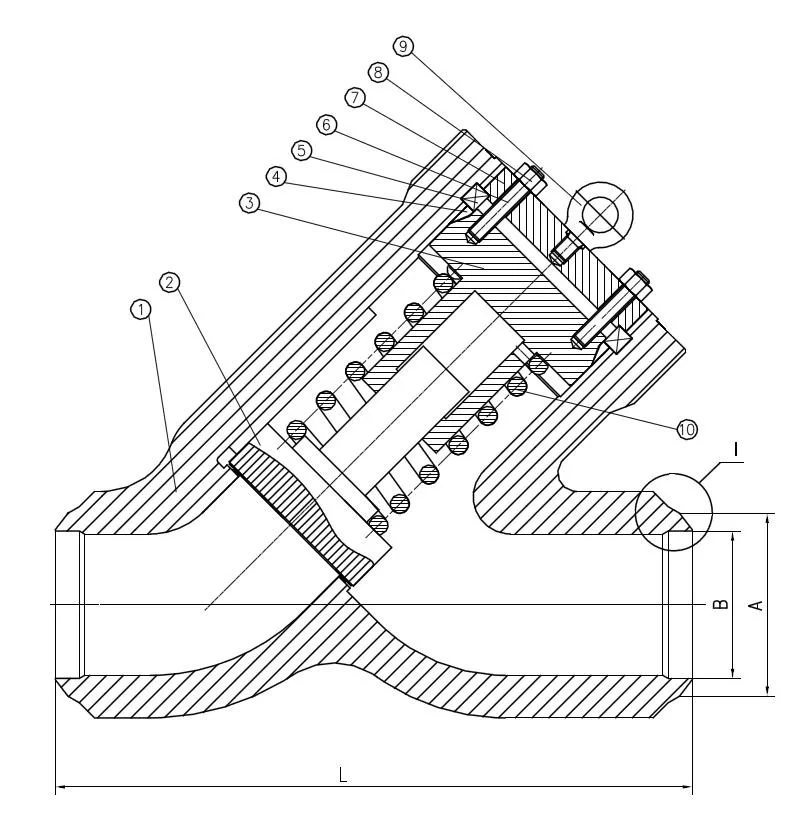 Pressure Seal Y Type Piston Inconel 825 Cu5mcuc Check Valve